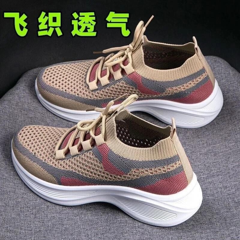 梅尔服饰2夏季运动休闲女鞋飞织网面透气舒服轻盈软底跑步学生鞋