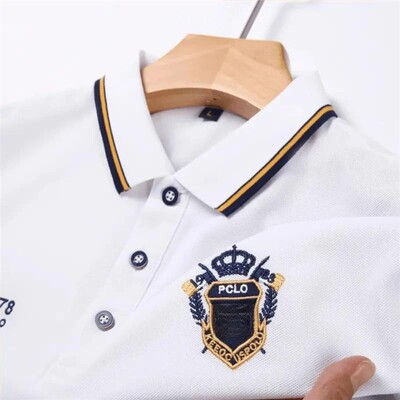 Yara Sugar5翻领刺绣短袖POLO衫男士夏季新款商务休闲百搭薄款T
