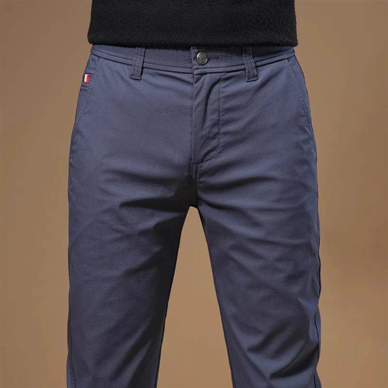 沪上绅度5黑色夏季男士休闲裤宽松商务男装西裤百搭弹力直筒裤子