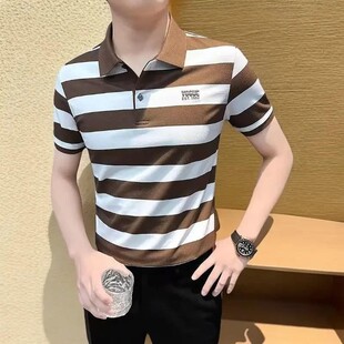 刺绣T恤百搭潮流休闲上 早立轻奢严选高A端男o士短H袖 夏季 新款 时尚