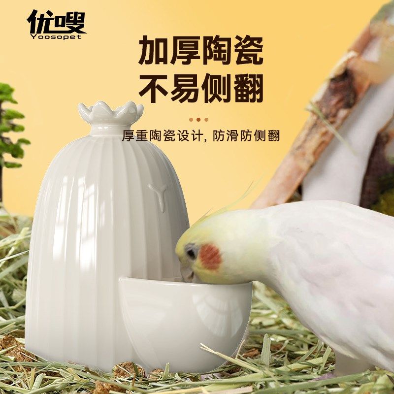 优嗖鹦鹉鸟用陶瓷饮水器玄凤牡丹鸟喝水芦丁鸡喂水器仓鼠水壶小宠,宠物/宠物食品及用品,鸟禽喂食器/喂水器,淘宝优惠券,粉丝福利购,淘宝优惠卷