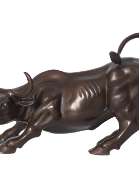 铜牛华尔街牛摆件牛转乾坤铜工艺品开业礼品十二生肖办公室装饰品