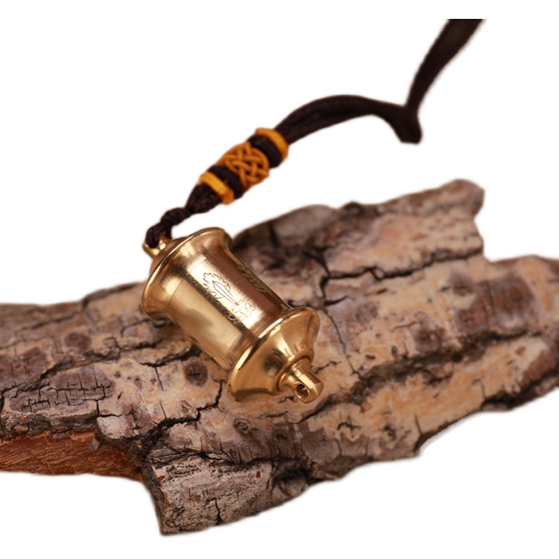 语狮子缩微底片黄铜防反转吊坠手持旋转转动家居饰品项链