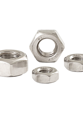 304/201/316不锈钢螺母六角螺帽螺丝帽M4M5M6M8M110M12M14M16M20