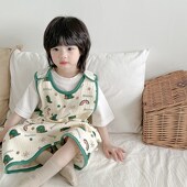 儿童防踢被神器 纯棉纱布背心式 婴儿睡觉护肚睡袋衣宝宝夏季 天薄款