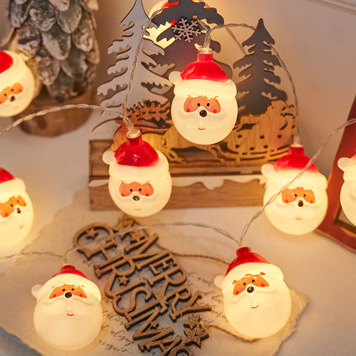 圣诞小彩灯闪灯串灯雪人LED灯串卧室阳台房间场景布置圣诞树装饰