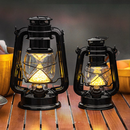 户外露营氛围布置装饰灯彩灯LED防水手提复古马灯营地帐篷小夜灯