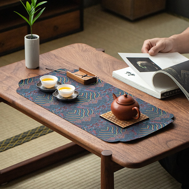 新中式云锦织锦茶席茶桌禅意壁纸垫子桌面高端防水吸水干泡大茶巾,居家布艺,茶席,淘宝优惠券,粉丝福利购,淘宝优惠卷