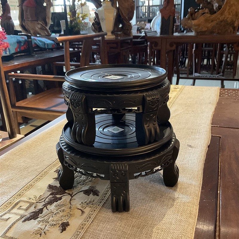 塑料仿古花架泡酒瓶底座酒坛架正方形防实木花盆托盘鱼缸圆形底座,鲜花速递/花卉仿真/绿植园艺,花架,淘宝优惠券,粉丝福利购,淘宝优惠卷