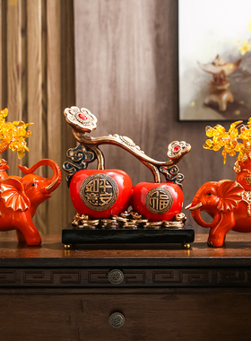 大象摆件一对乔迁新家礼物高档创意招财客厅玄关酒柜电视柜装饰品