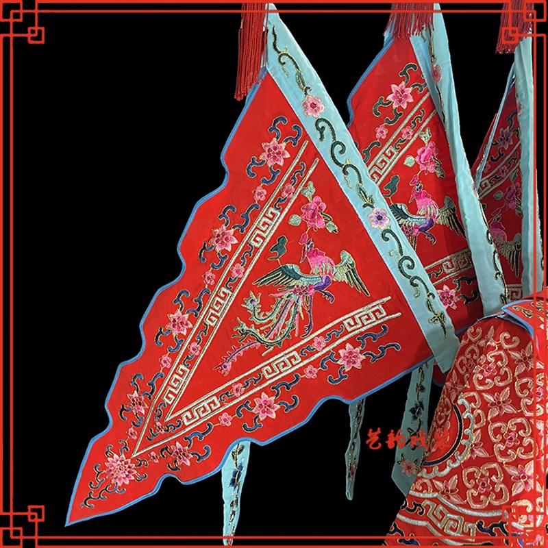 戏曲皱勾金女大靠戏剧京剧武旦刀马旦戏服穆桂英扈三娘女将大靠