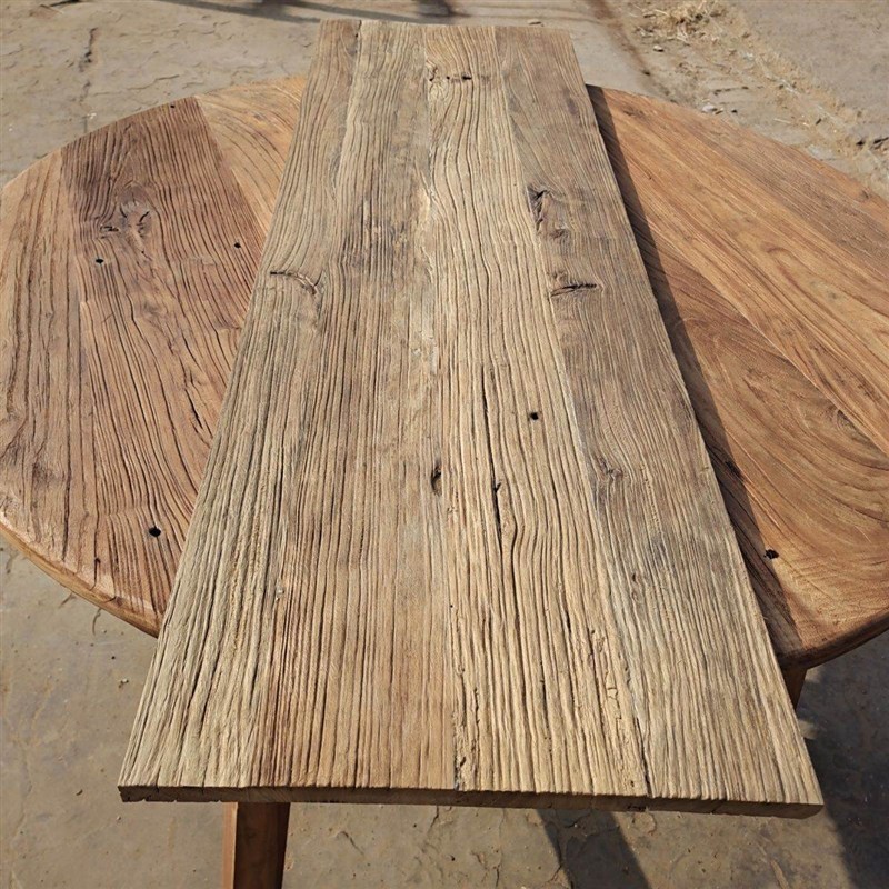 老榆木风化门板旧木门松木门板吧台板楼梯踏步板定制茶桌餐桌制作