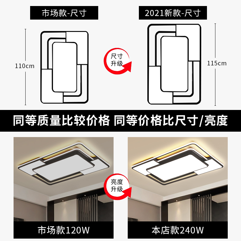 2021新款超薄led客厅灯吸顶全屋餐吊现代大气灯具大全