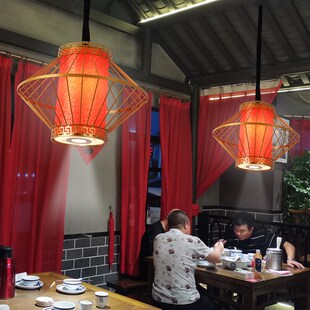 餐饮饭店吊灯铁锅炖卡座包间装饰照茶楼酒店走廊灯具