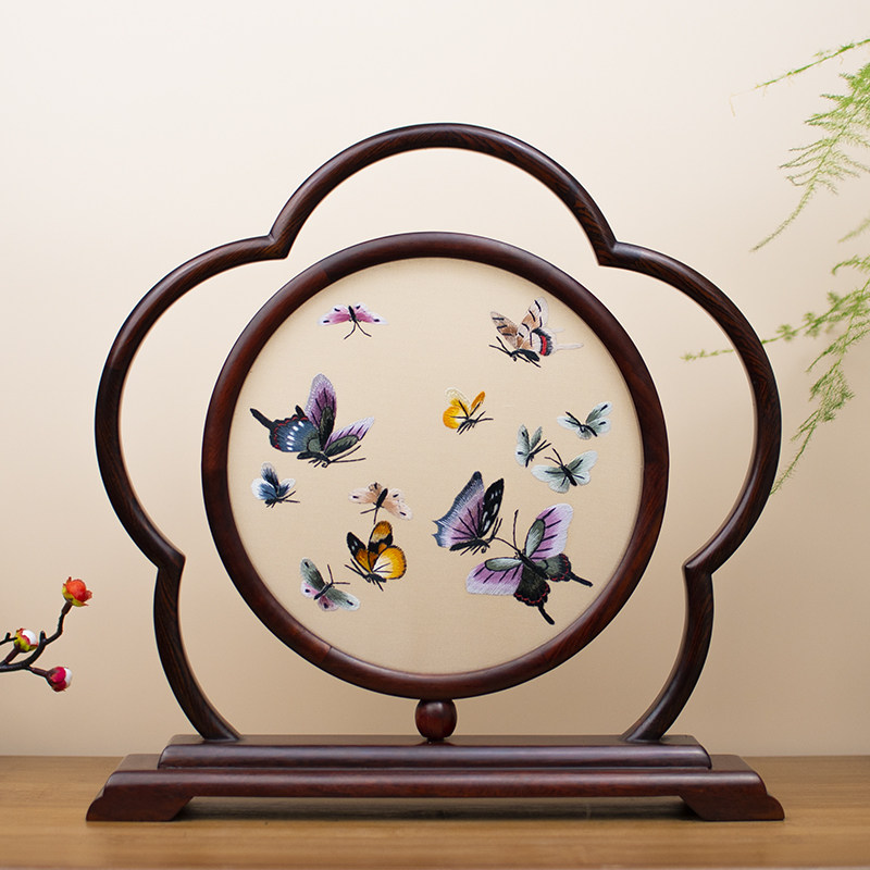 苏绣新入户玄关家居饰品台品桌面屏风办公室高档装饰礼品,家居饰品,桌面摆件,淘宝优惠券,粉丝福利购,淘宝优惠卷