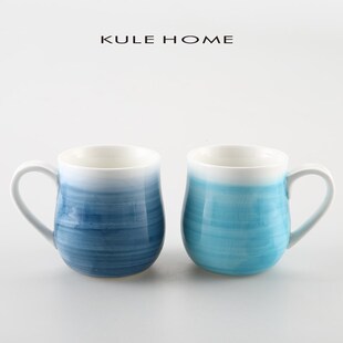 KULE 复古陶瓷马克杯牛奶杯早餐杯子办公咖啡轻奢燕麦杯 HOME 日式