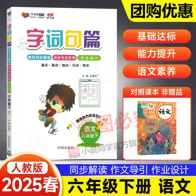 2025春新版字词句篇六年级下册人教版小学语文详解字词句段篇章同步教材全解全练6年级下语文自主学习课本同步辅导书教辅万向思维