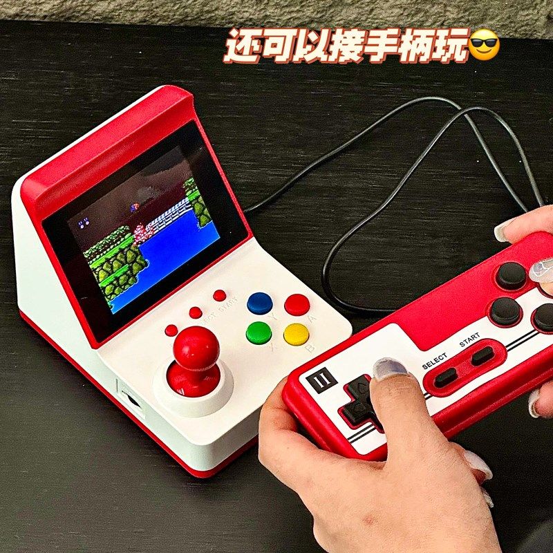 双人掌上游戏机连接电视家用迷你摇杆街机怀旧款老式fc掌机红白机