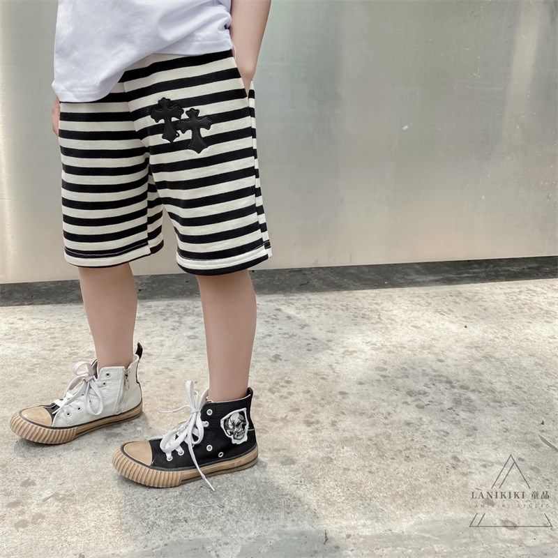 LANIKIKI 夏季新款 儿童超百搭黑白条纹休闲中裤短裤,童装/婴儿装/亲子装,裤子,淘宝优惠券,粉丝福利购,淘宝优惠卷