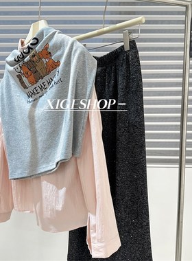 白色肌理感叠穿内搭衬衫女春季简约大气显瘦百搭休闲长袖衬衣2025