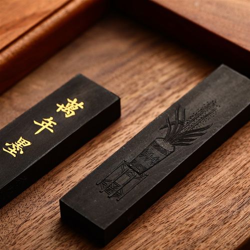 锦瑟文房万年墨细纯油烟墨锭徽墨古法纯手工墨条书法专用墨块