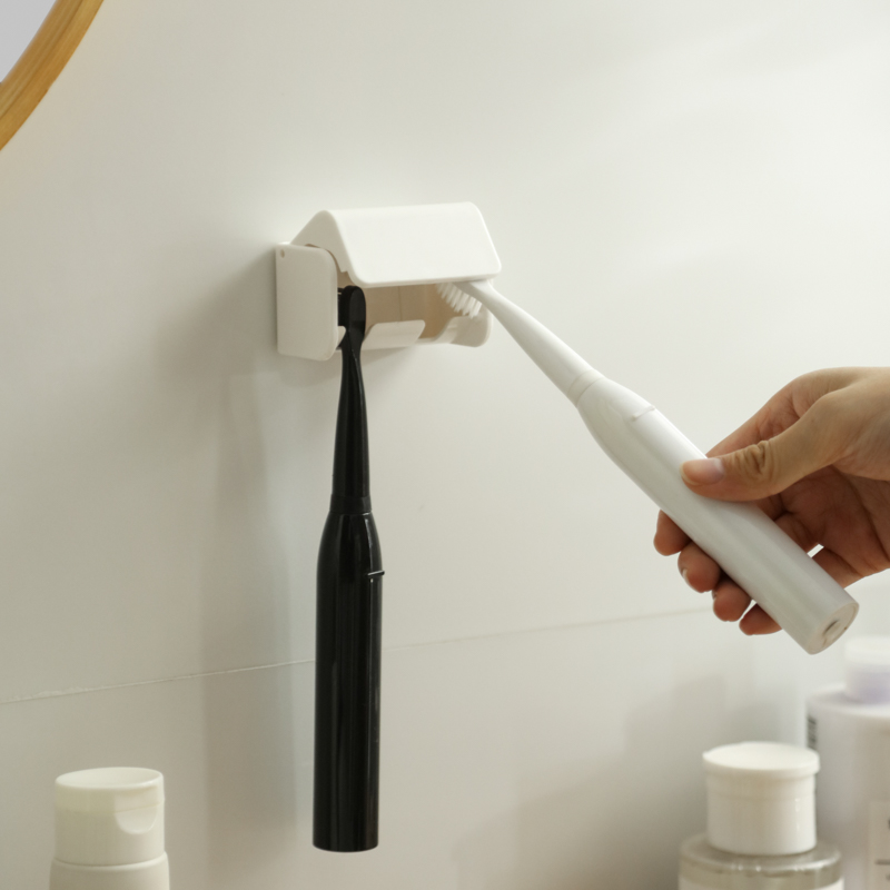 牙刷架免打孔电动牙刷置物架沥水卫生间牙膏具墙上壁挂式收纳盒座