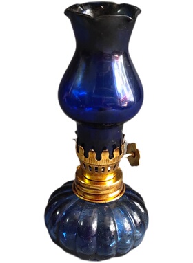 古玩杂项收藏仿古小号琉璃油灯家居摆件老物件两款可选