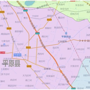德州市地图1.15高清折叠家用办公室书房装饰背景墙贴包邮