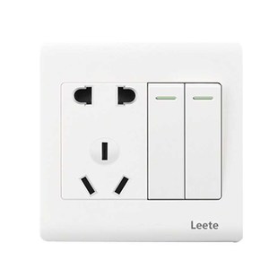 86型家用两开五孔插座墙壁暗装二开五孔插座10a5二三插带开关面板