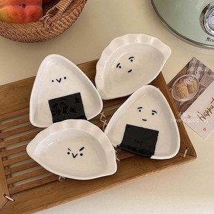 饺子造型小吃碟调味碟可爱蘸料碟醋碟家用陶瓷味碟酱油碟