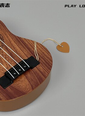 吉他迷你尤克里里乐器可弹奏家居摆件装饰品吉它玩具初学者新手练