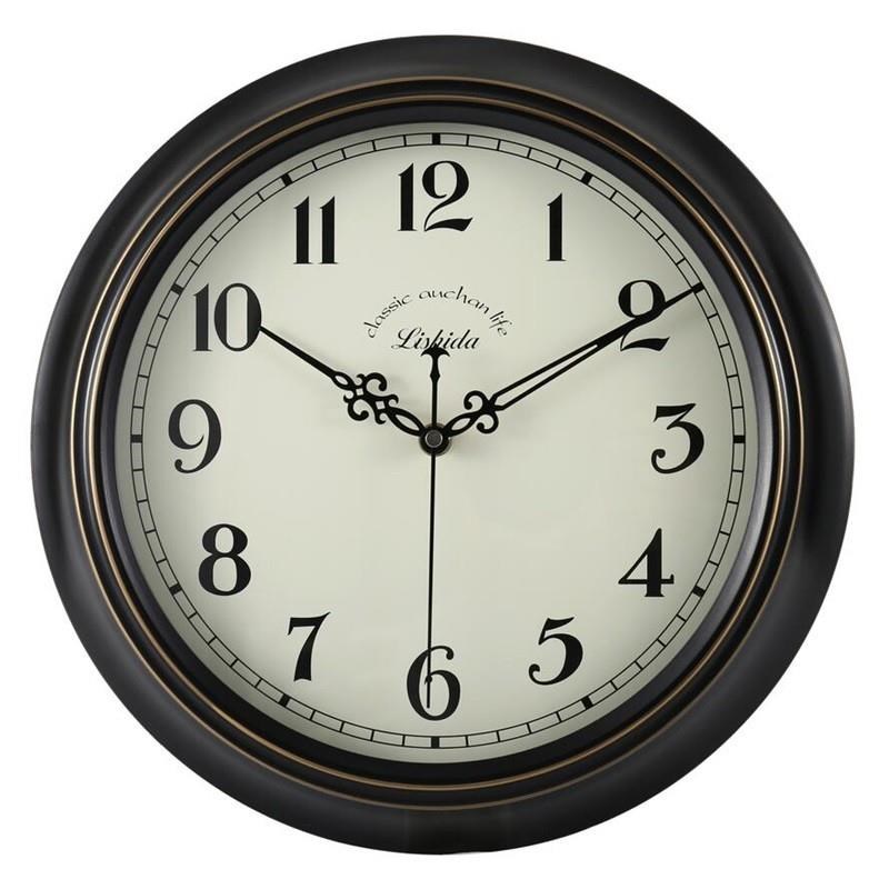 美式挂钟客厅家用静音卧室餐厅时钟高端自动对时创意复古石英钟表