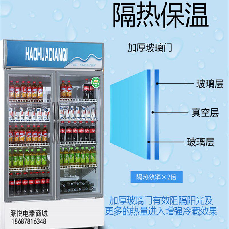 两门陈列展示柜冷藏超市冰柜商用冰箱双开门立式啤酒饮料柜保鲜柜,商业/办公家具,冷藏展示柜,淘宝优惠券,粉丝福利购,淘宝优惠卷