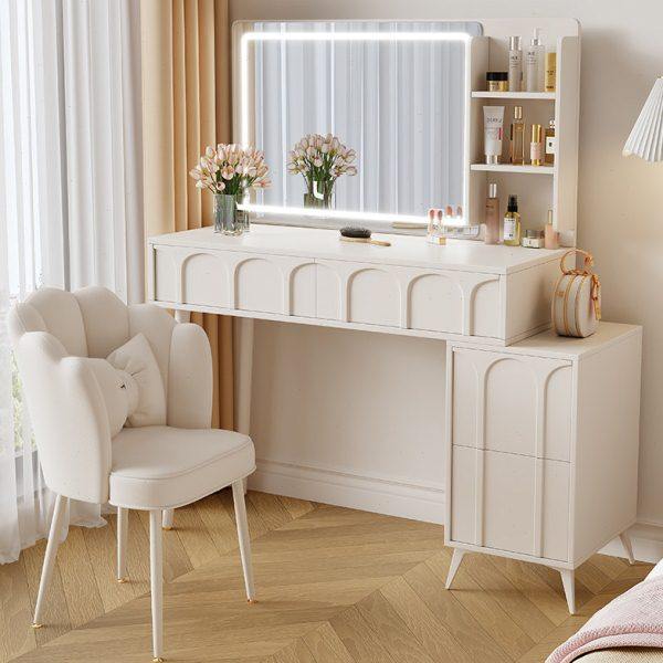 奶油风梳妆台卧室简约现代化妆台小型床头柜化妆桌收纳柜一体,住宅家具,梳妆台/桌,淘宝优惠券,粉丝福利购,淘宝优惠卷
