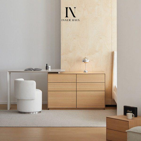 梳妆台斗柜一体意式极简日式实木奶油风原木现代约橡木卧室化妆桌,住宅家具,梳妆台/桌,淘宝优惠券,粉丝福利购,淘宝优惠卷