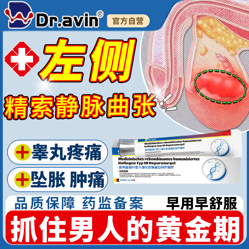 Dravin精索静脉曲张附睾炎硬结发炎治疗睾丸炎物专用疼痛膏药贴LJ
