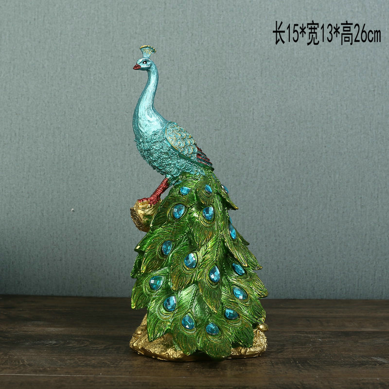 创意小礼物家居饰品泰国工艺品小孔雀开屏摆件客厅酒W柜装饰品摆