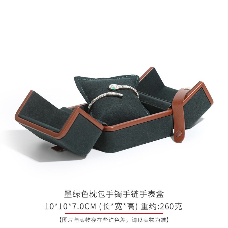 手镯盒手表项链盒欧式戒指盒送z礼新款圆角双开绑扣首饰盒礼盒送