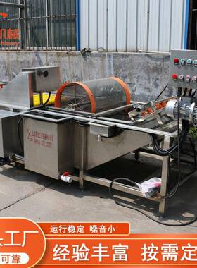 橙子果蔬清洗机大型苹果梨子柑橘清洗风干设备枸杞气泡清洗机