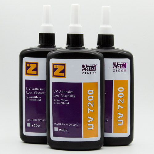 紫固UV无影胶紫外线胶水透明玻璃水晶家具金属展柜台盒子门吸茶几