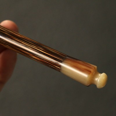 精品纯手工制作天然金丝竹手柄大马士革壶叉起壶器茶具茶道零配件