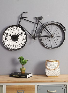 复古工业风铁艺墙壁挂美式北欧挂件自行车模型酒吧餐厅墙面装饰品