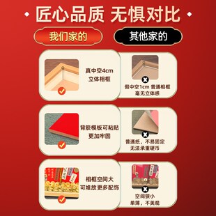 发财树diy相框硬币发财树5毛钱硬币乔迁开业新婚摆件发财树材料包