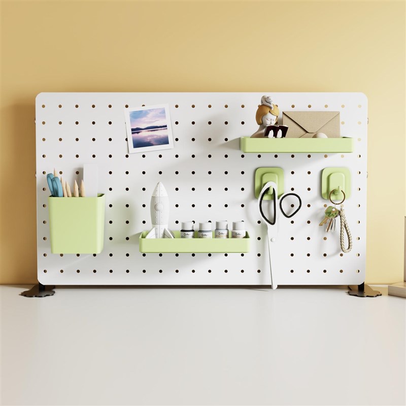 桌面置物架洞洞板收纳整理学习书桌隔板挡板桌上办公桌免打孔立式