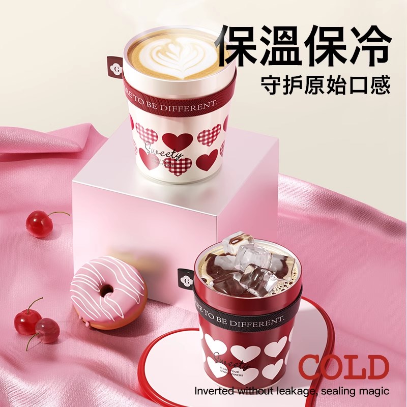 GOOM保温冷咖啡水杯子25新款小巧外出便携带高颜值毕业礼物送女生