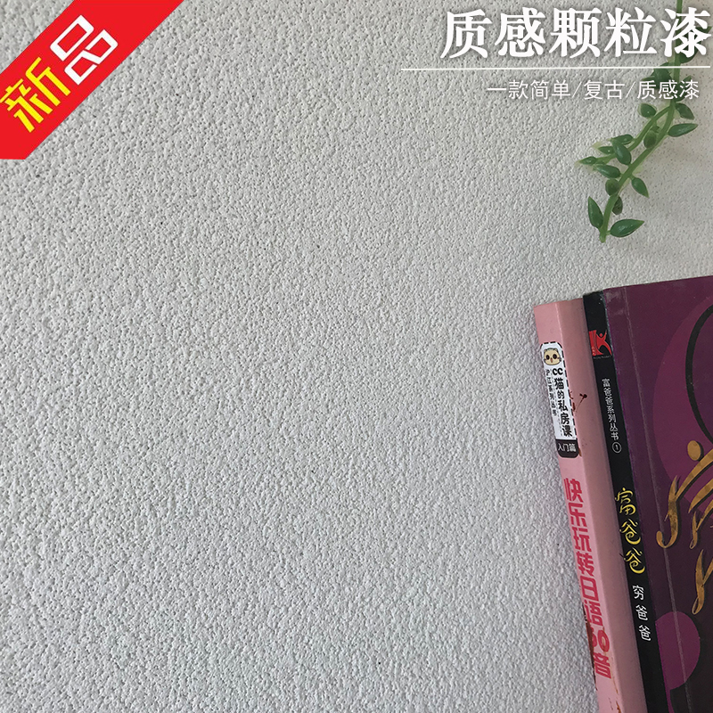 自刷墙面漆艺术涂料室内外墙环保家用肌理漆水性白色质感颗粒砂料