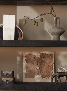 邸高家居民宿侘寂原木风书房书柜假书道具书首饰盒装饰盒摆件套装