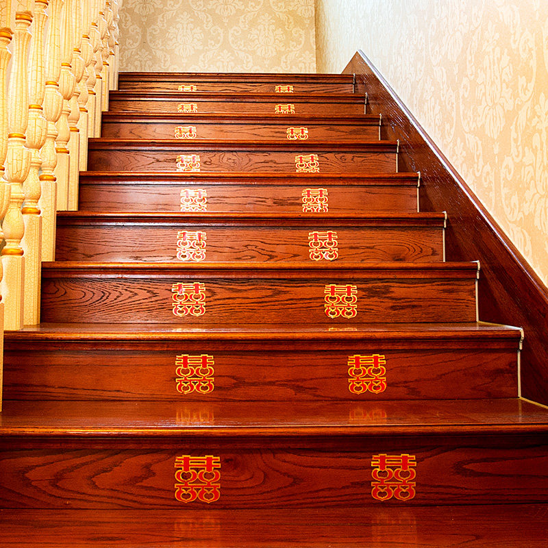 结婚庆用品楼梯喜不干胶创意迷你镂空结婚家具自粘喜字贴纸道具