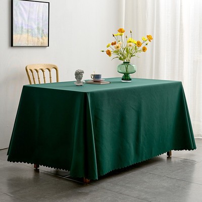 会议桌桌布定制印logo长方形长条酒店广告白色布艺办公室红色台布