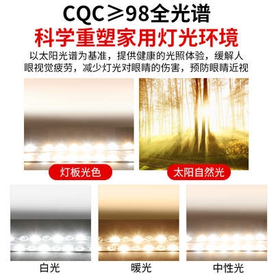 全光谱led灯片长条贴片条形 高亮透镜灯条客厅卧室替换吸顶灯灯芯